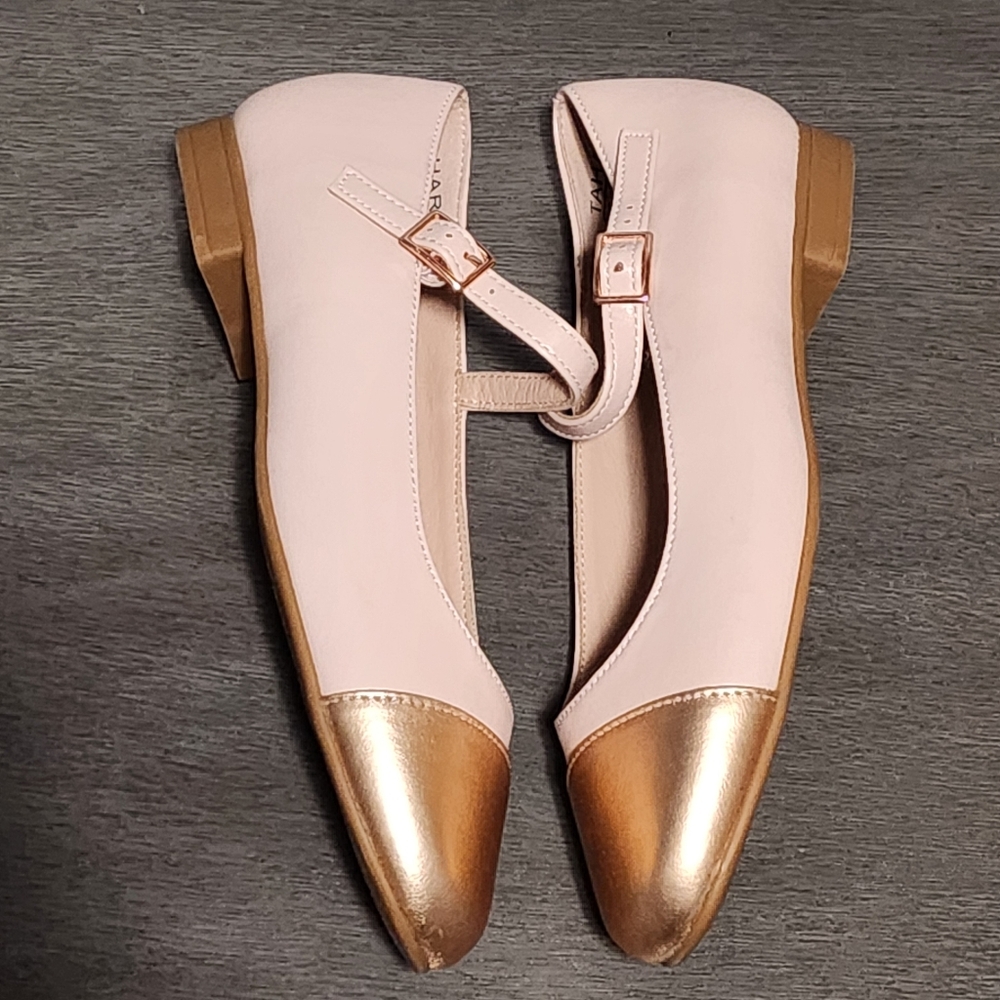 TAHARI Loft Mary Jane Flats Womens 6.5 Pink Rose Gold Coquette Balletcore Lolita - Picture 6 of 10